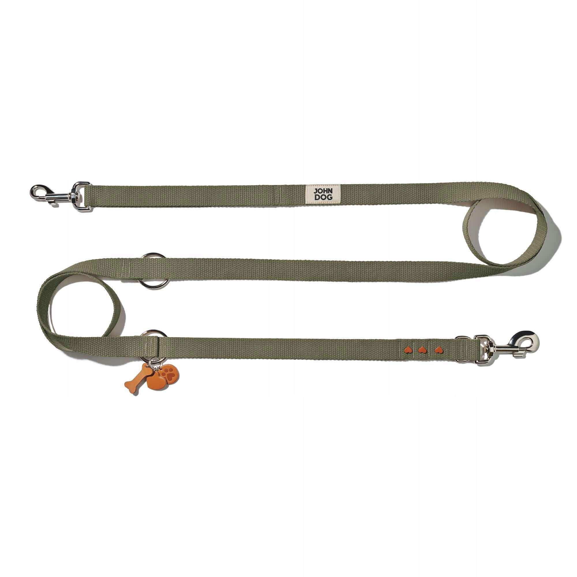 Lanyard for dog John Dog Manifest olive 2,5cm Packaging status original