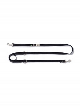 Lanyard for dog black tape 2,5 cm John Dog Hey hau hello
