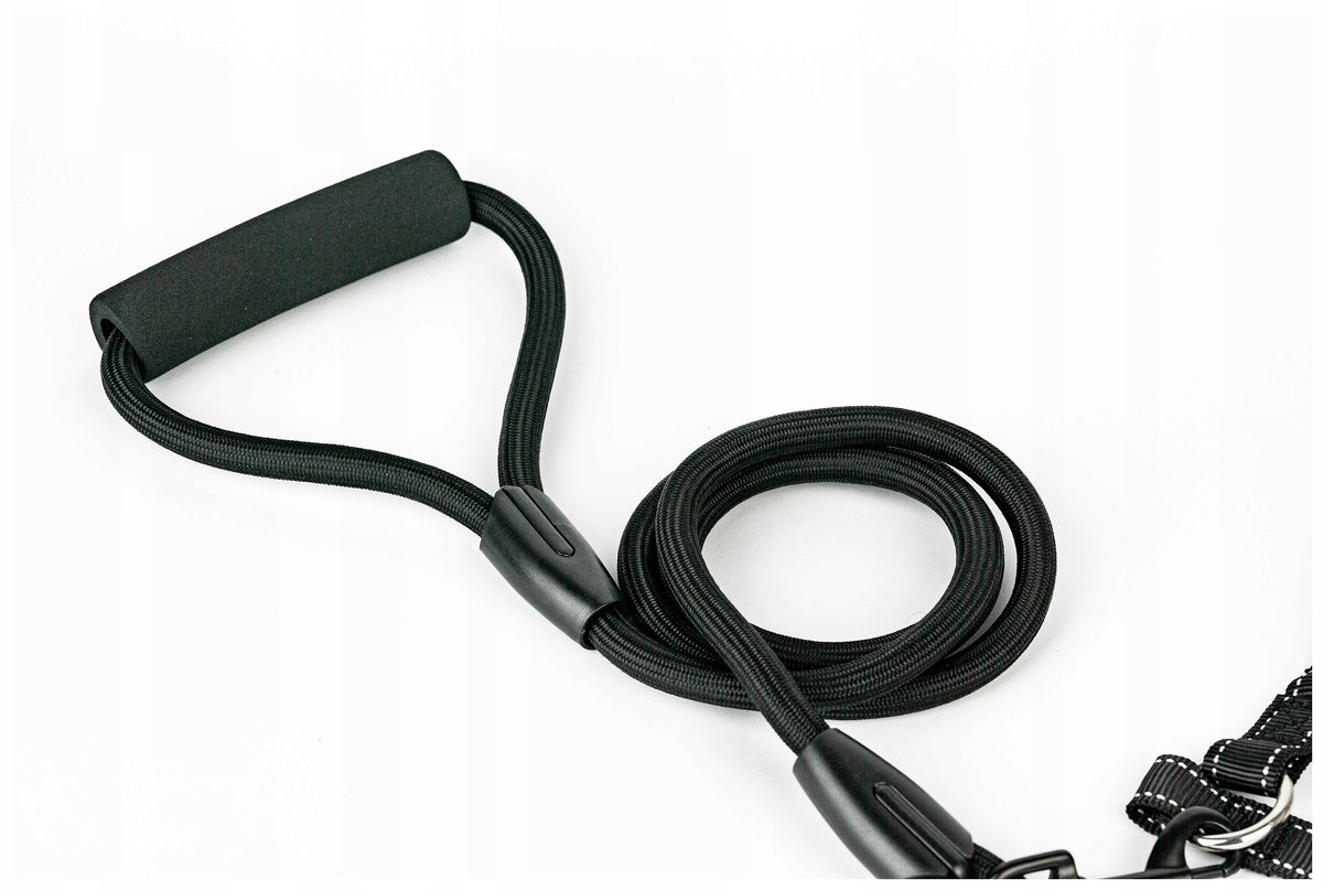 Lanyard + splitter with shock absorber and handle for two dogs cord 1,8 m Packaging status original