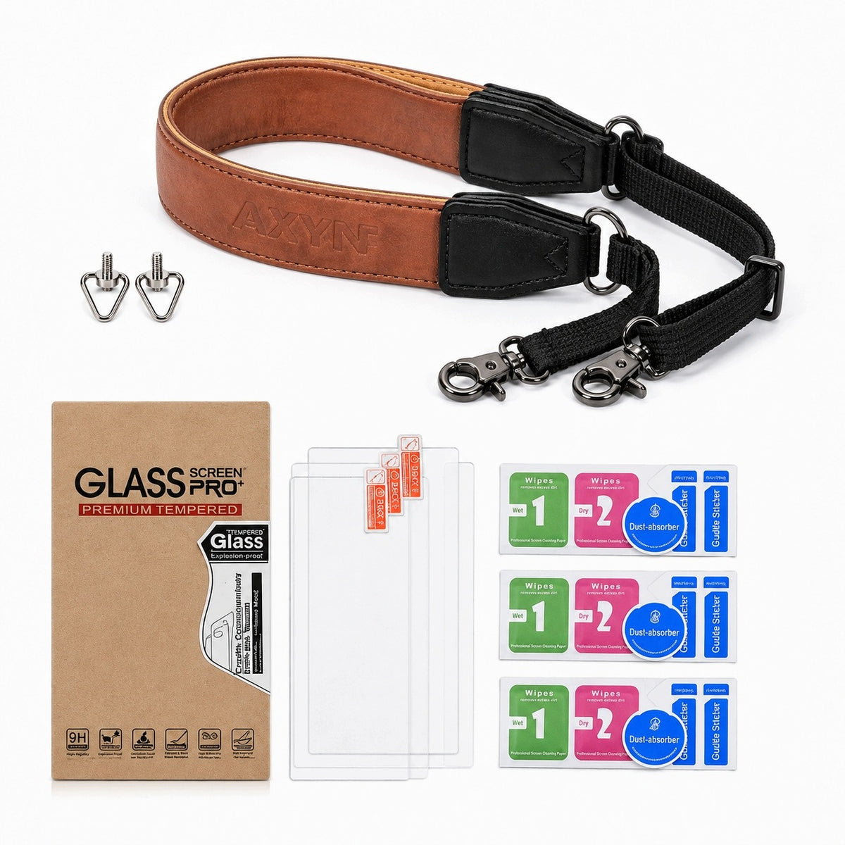 Lanyard strap + 3x tempered glass for DJI RC 2 AIR 3S / LITO X1 controller
