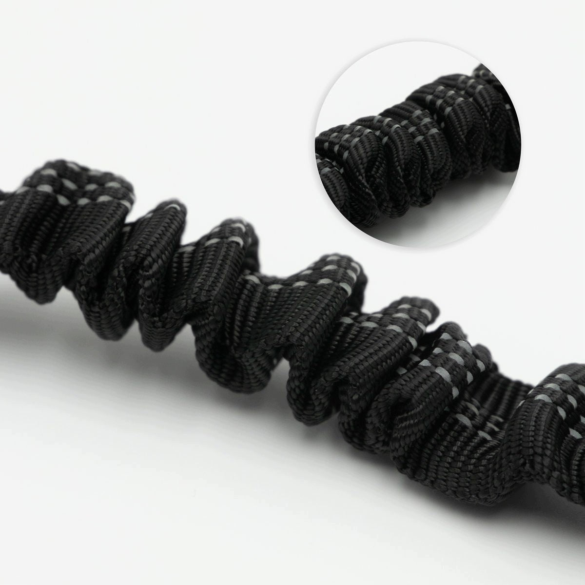 Lanyard with shock absorber splitter and MilooPets handle - black Manufacturer code SMYCZ Z AMORTYZATOREM ROZDZIELACZ 2PSY CZARNA