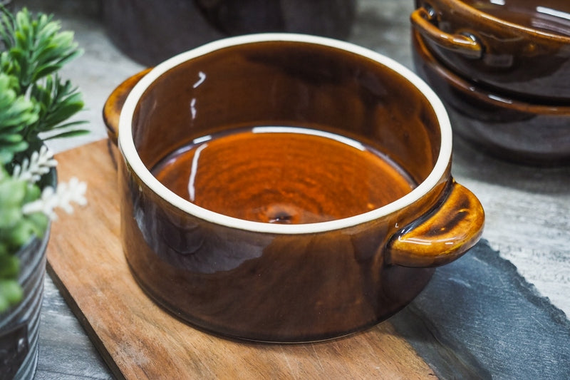 Lard pot kokilka for baking 1L stoneware Brand Krystynka