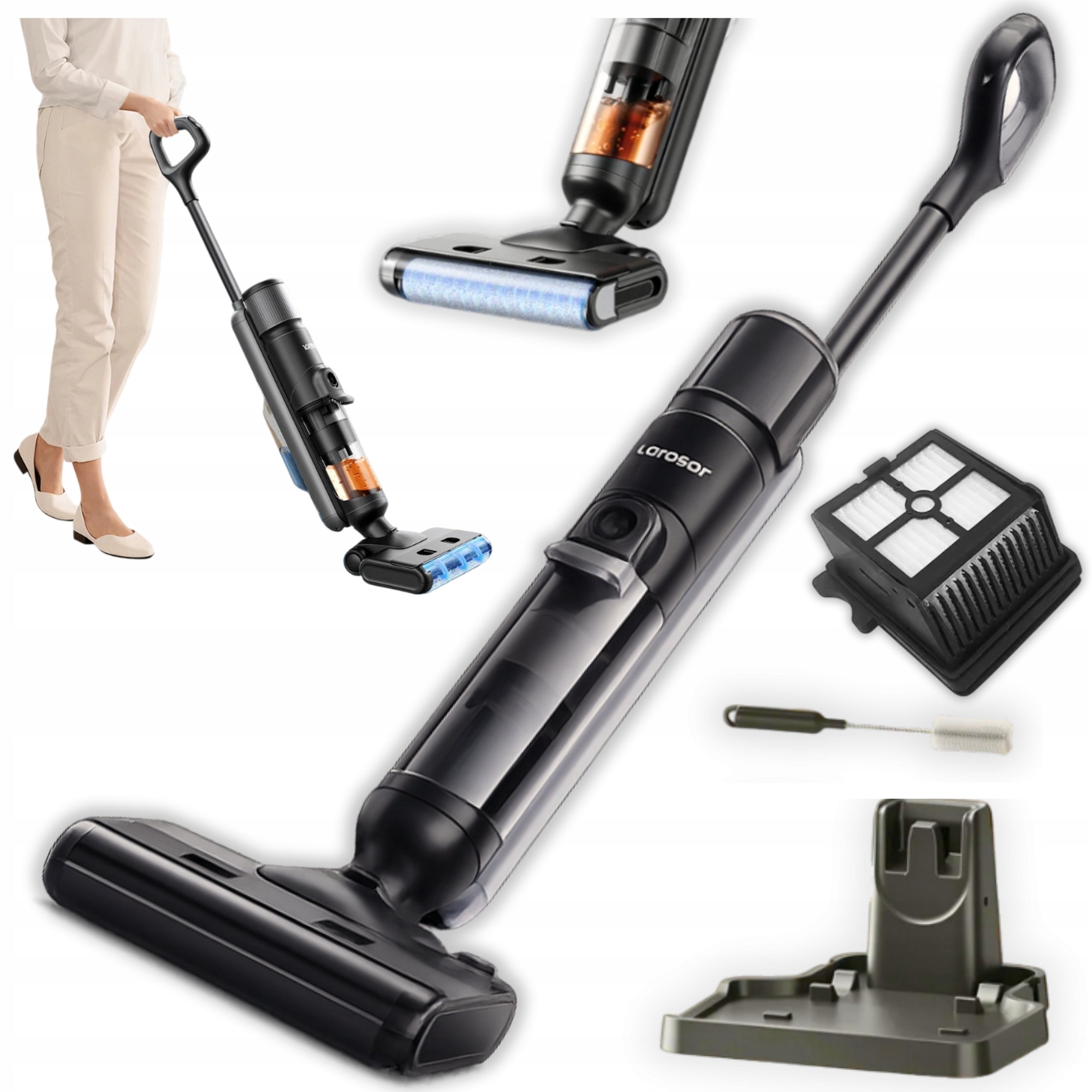 Laresar M3 Cordless mopping vacuum cleaner 2in1 wet/dry 55min HEPA Mop