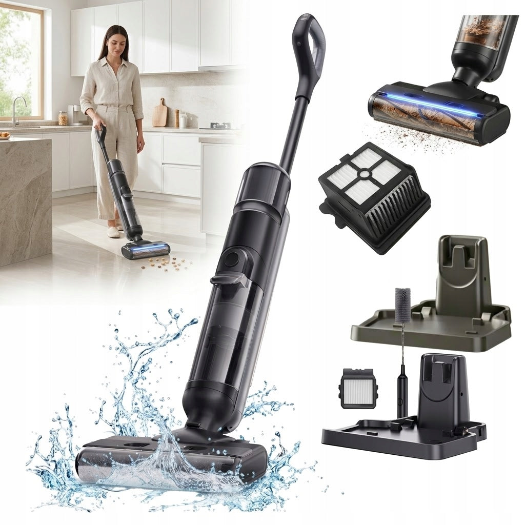 Laresar M3 Vertical Cordless Washing Vacuum Cleaner HEPA Kit Wet Dry