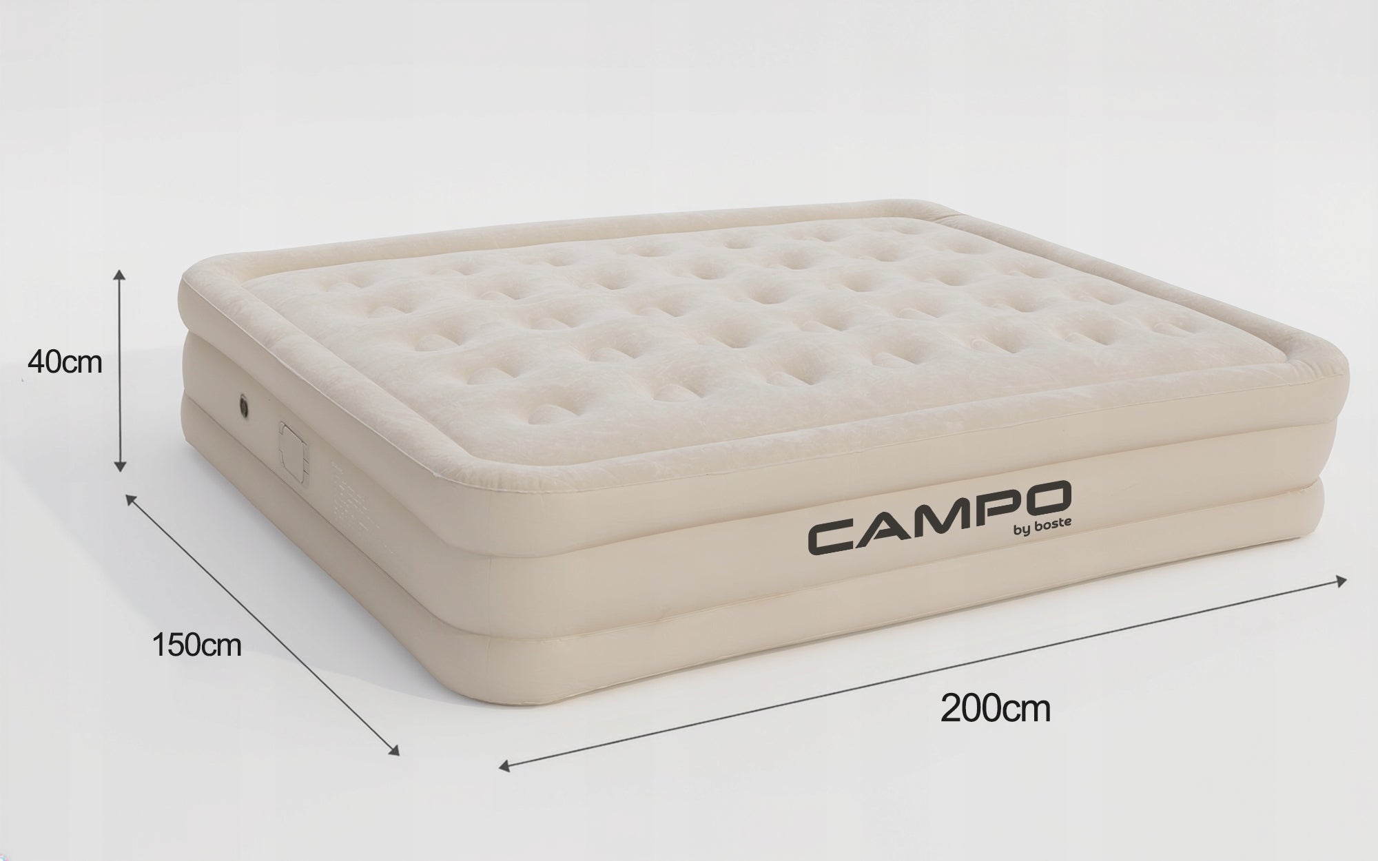 Large 2-Person Inflatable Mattress 200x150x40 +Wireless Pump+LED Lamp Manufacturer code COAB2-IMBE