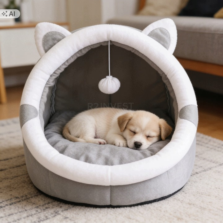 Large Bed Playpen Dog Booth Soft Plush With XL Toy Packaging status original