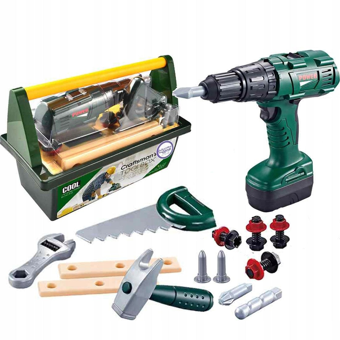 Large Box with Tools for Kids DIY Screwdriver Set