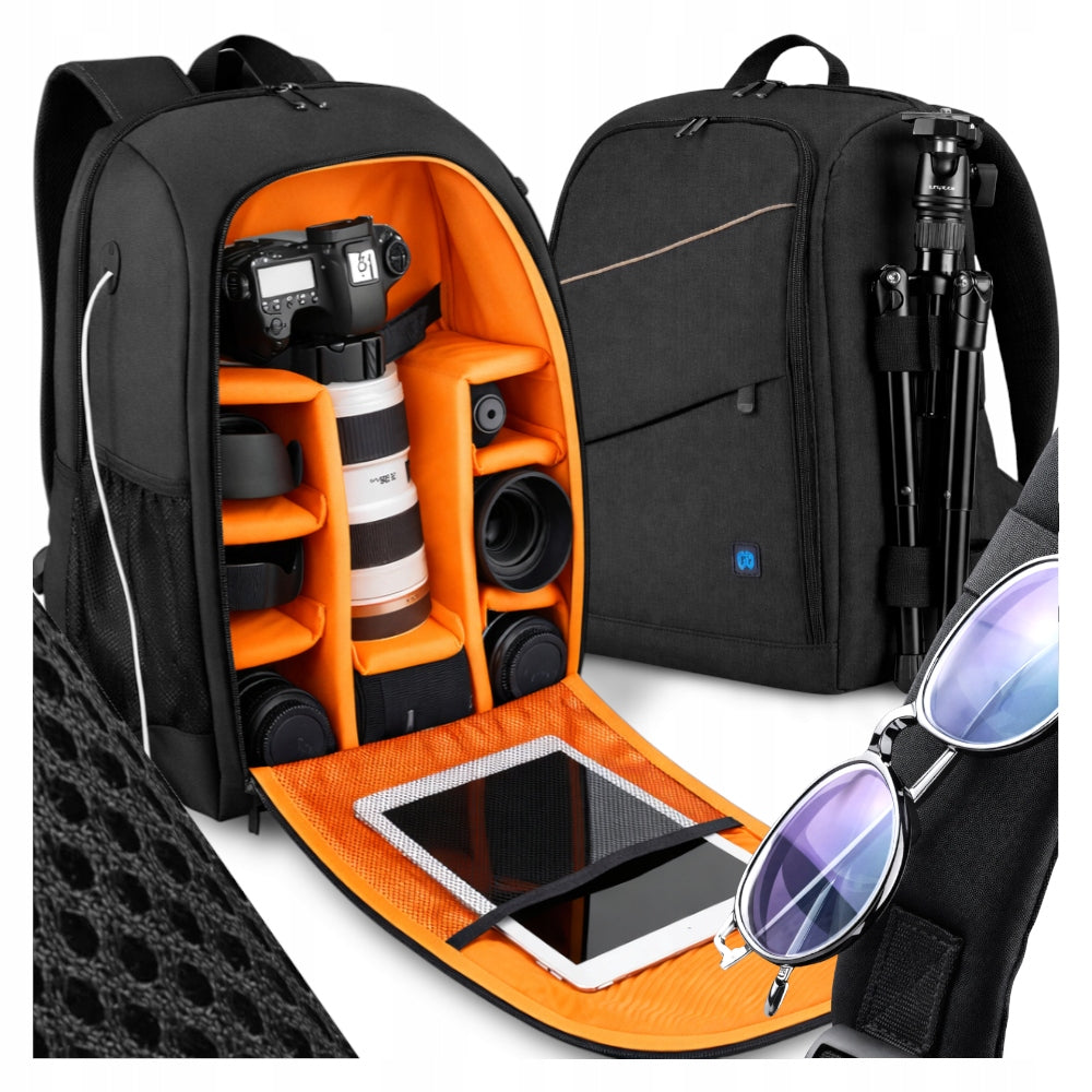 Large Camera Backpack Tablet Puluz PU5011B black
