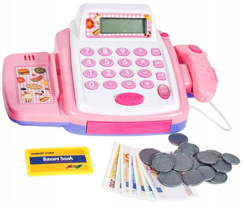 Large Cash Register Fiscal Shop For Children Shopping Money LCD CALCULATOR XXL Batteries included no