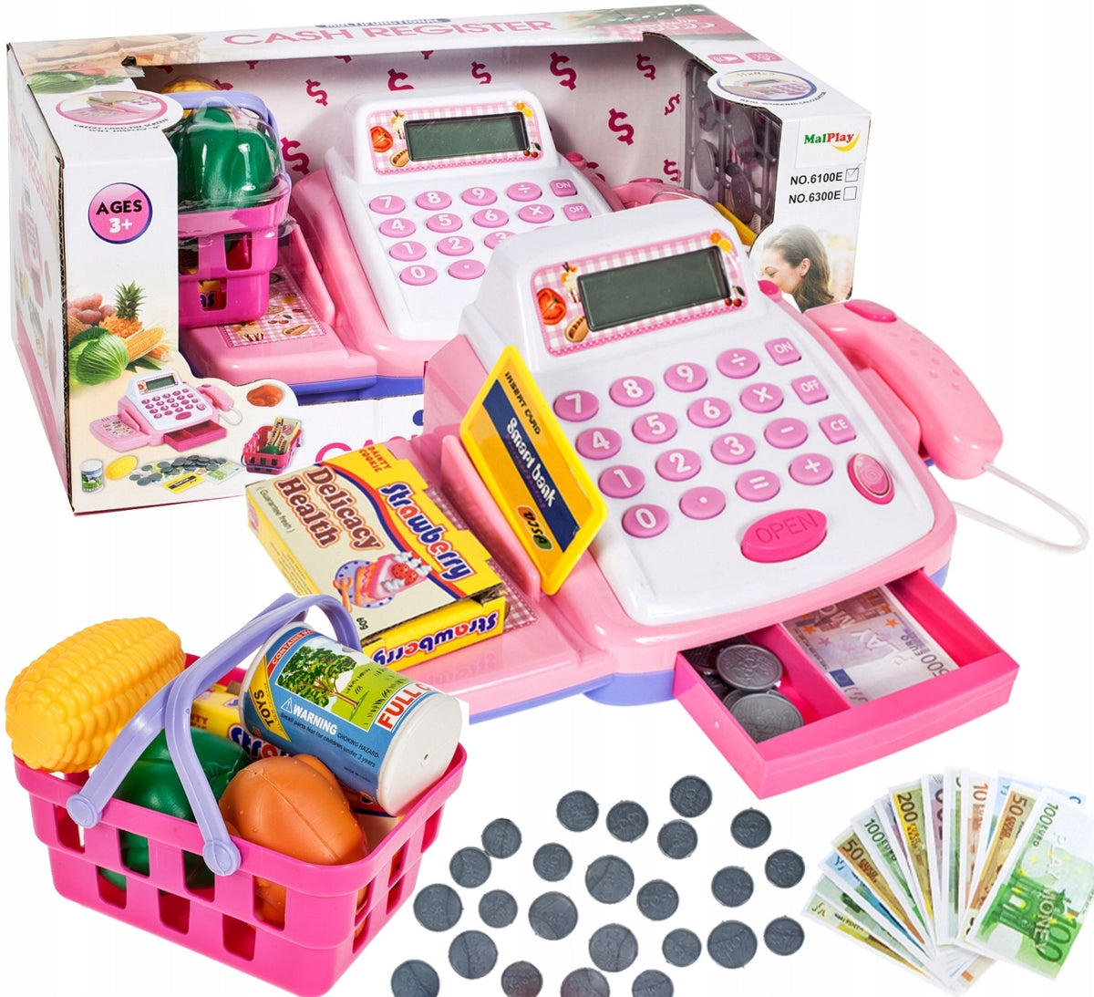 Large Cash Register Fiscal Shop For Children Shopping Money LCD CALCULATOR XXL Brand Stator