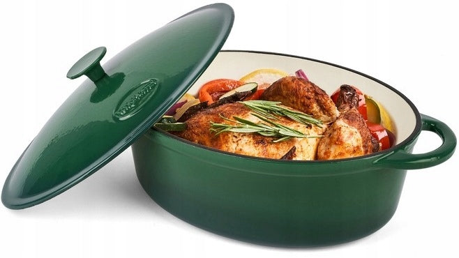 Large Cast Iron POT ENAMELLED GOOSEBERRY induction 6,4l Konighoffer
