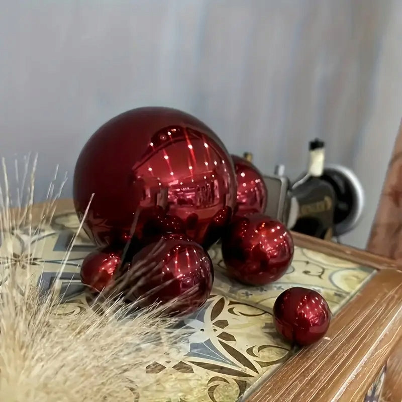 Large Christmas tree bauble 20cm red shiny unbreakable Christmas tree ornament Brand Kaemingk