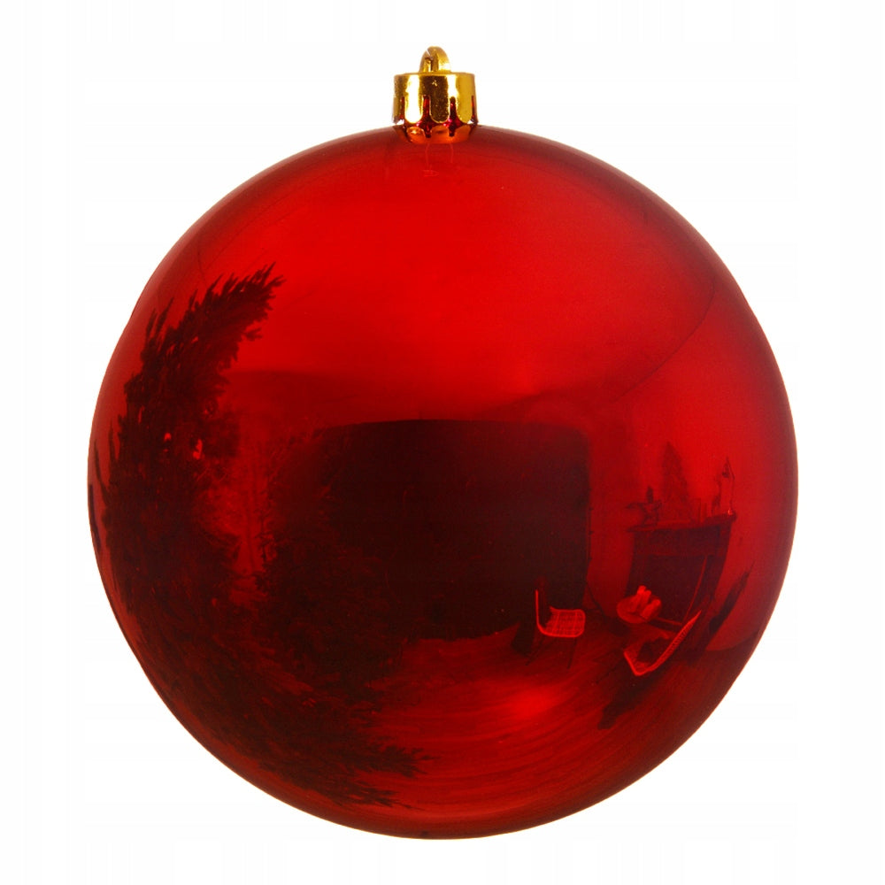 Large Christmas tree bauble 20cm red shiny unbreakable Christmas tree ornament