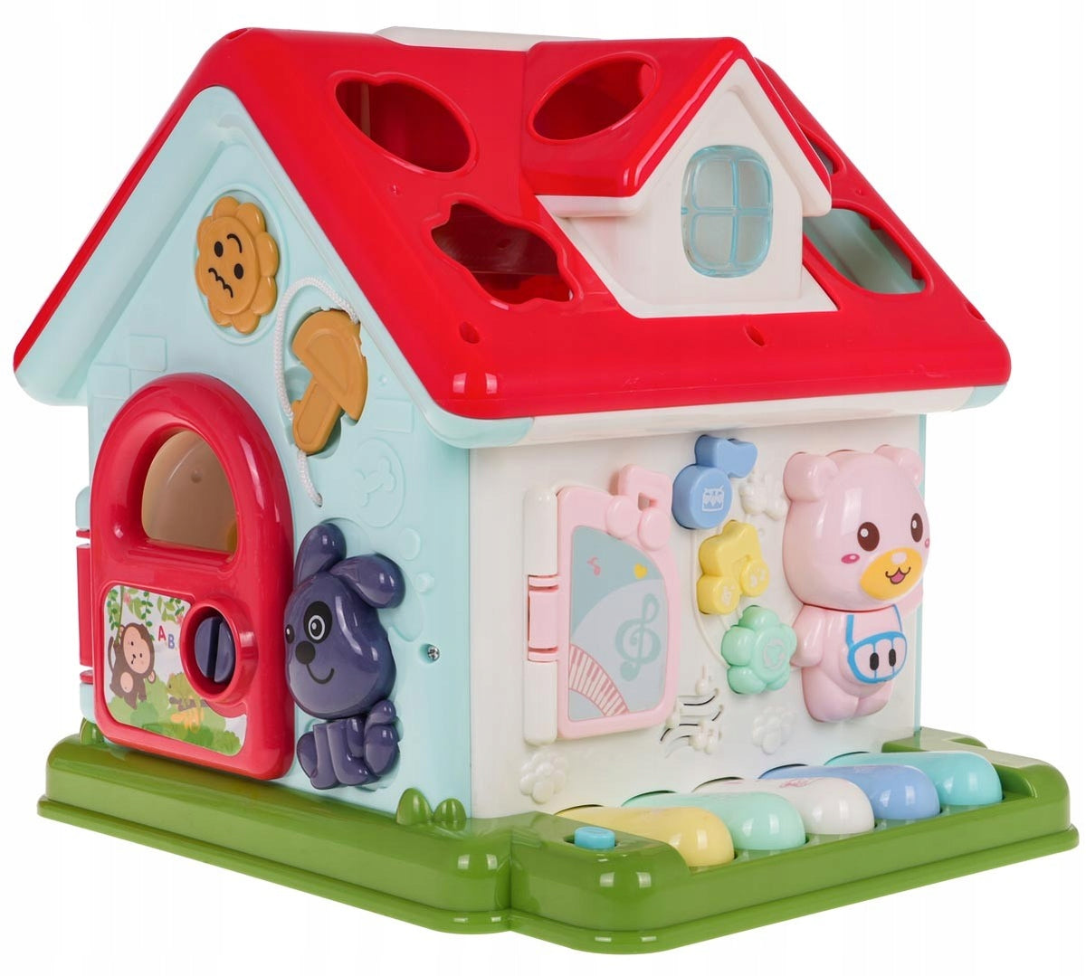 Large EDUCATIONAL HOUSE toy for year PIANO SORTER BLOCKS a lot of walls Brand Ramiz