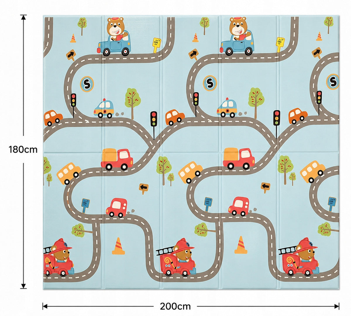 Large Educational Foam Mat 180x200 cm Folding Double Sided XPE (I166) Brand no brand
