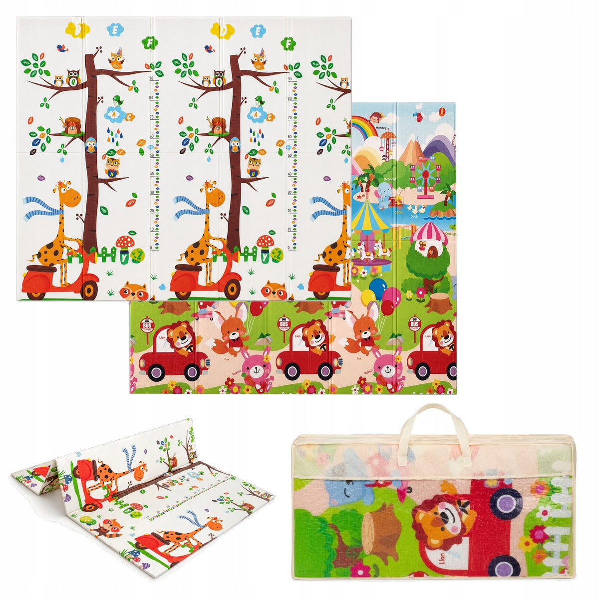 Large Educational Foam Mat 180x200 cm Folding Double Sided XPE (I166)