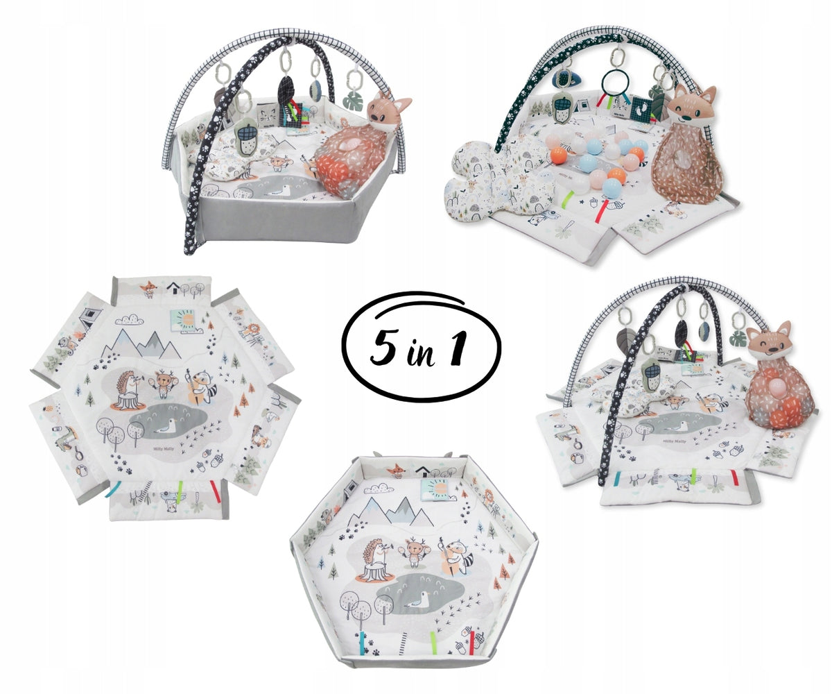 Large Educational Mat Soft Interactive Balls 5in1 Minky Milly Mally Packaging status original