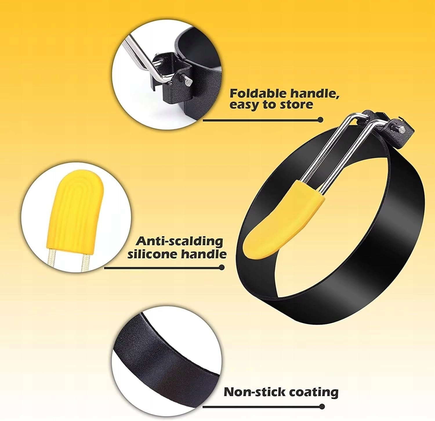Large Egg Rings for Frying Eggs Stainless Steel Nonstick Egg Shaper Mold Manufacturer code 6979225360241