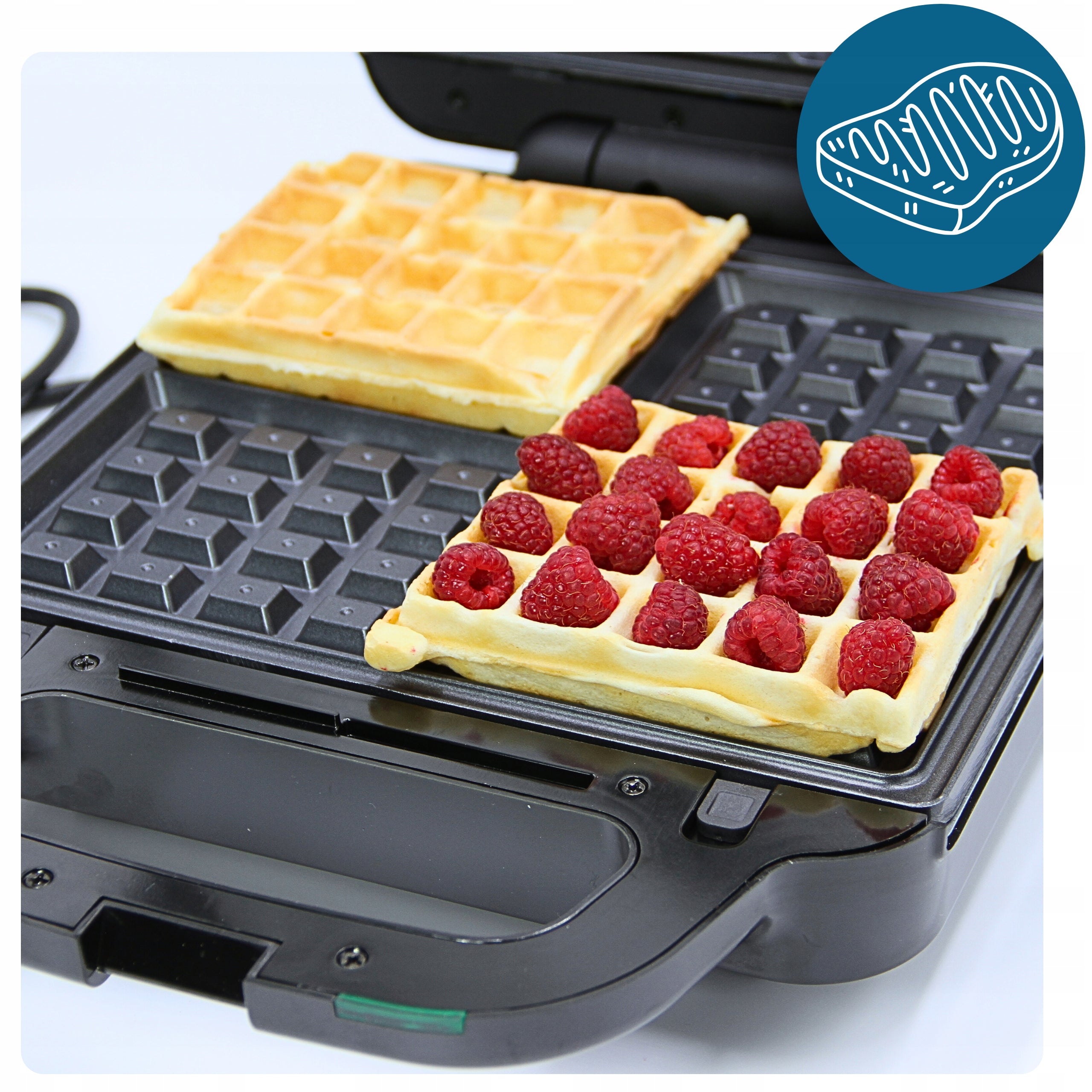 Large Electric Grill Waffle Iron Toaster Multifunction 3in1 1400W Brand no brand