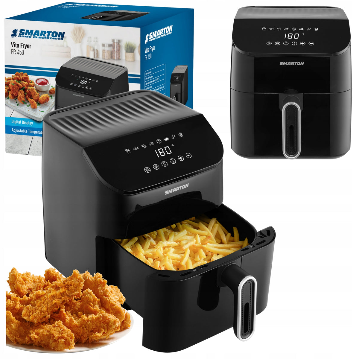 Large FAT-FREE Fryer Smarton FR 450 4,5 l Air Fryer