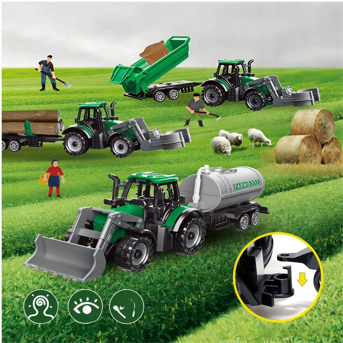 Large Farm Farmhouse Barn Stable 4 Tractors Animal Manufacturer code 2288