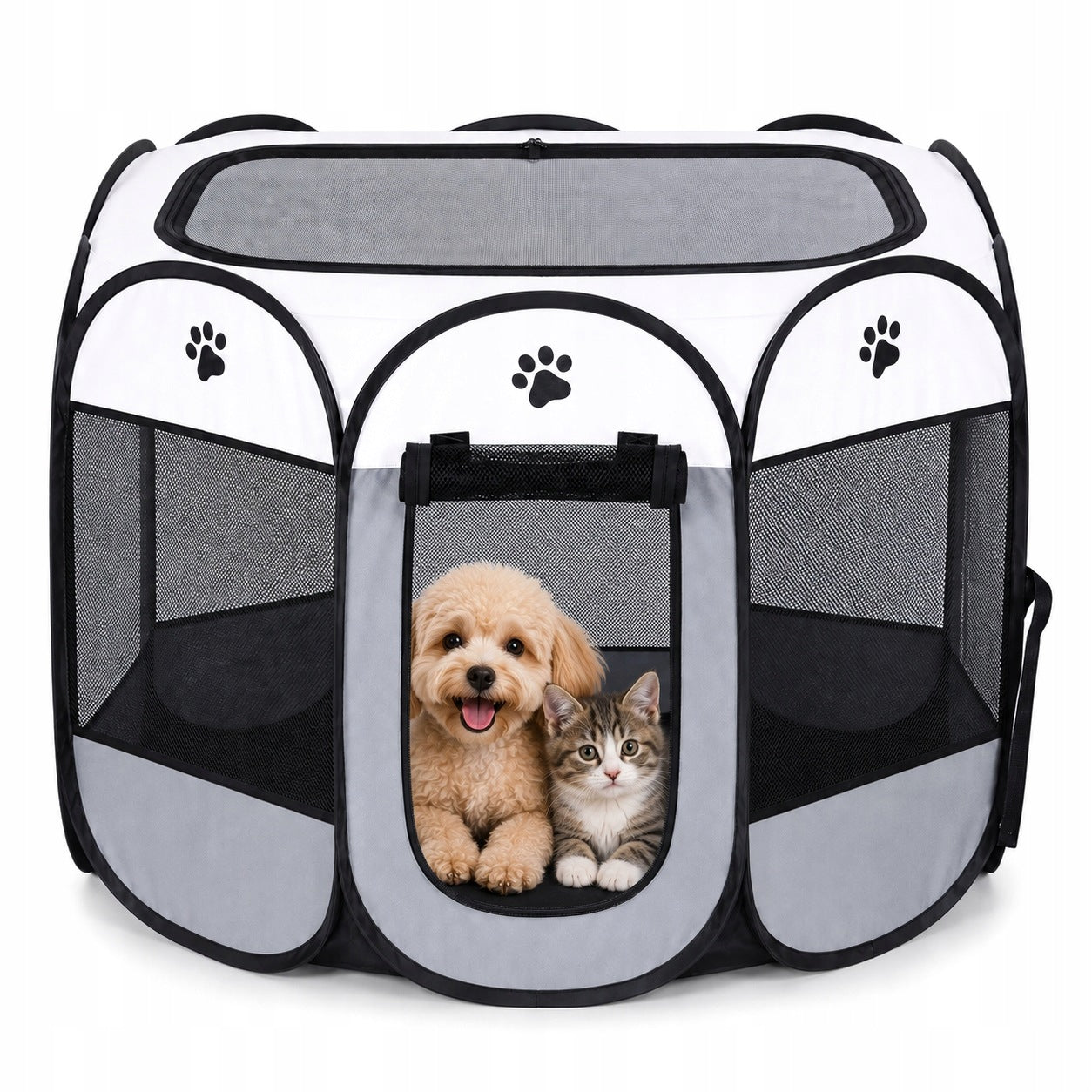 Large Folding Playpen For Dog Cat Rabbit Puppies Animal XXL 59x114cm