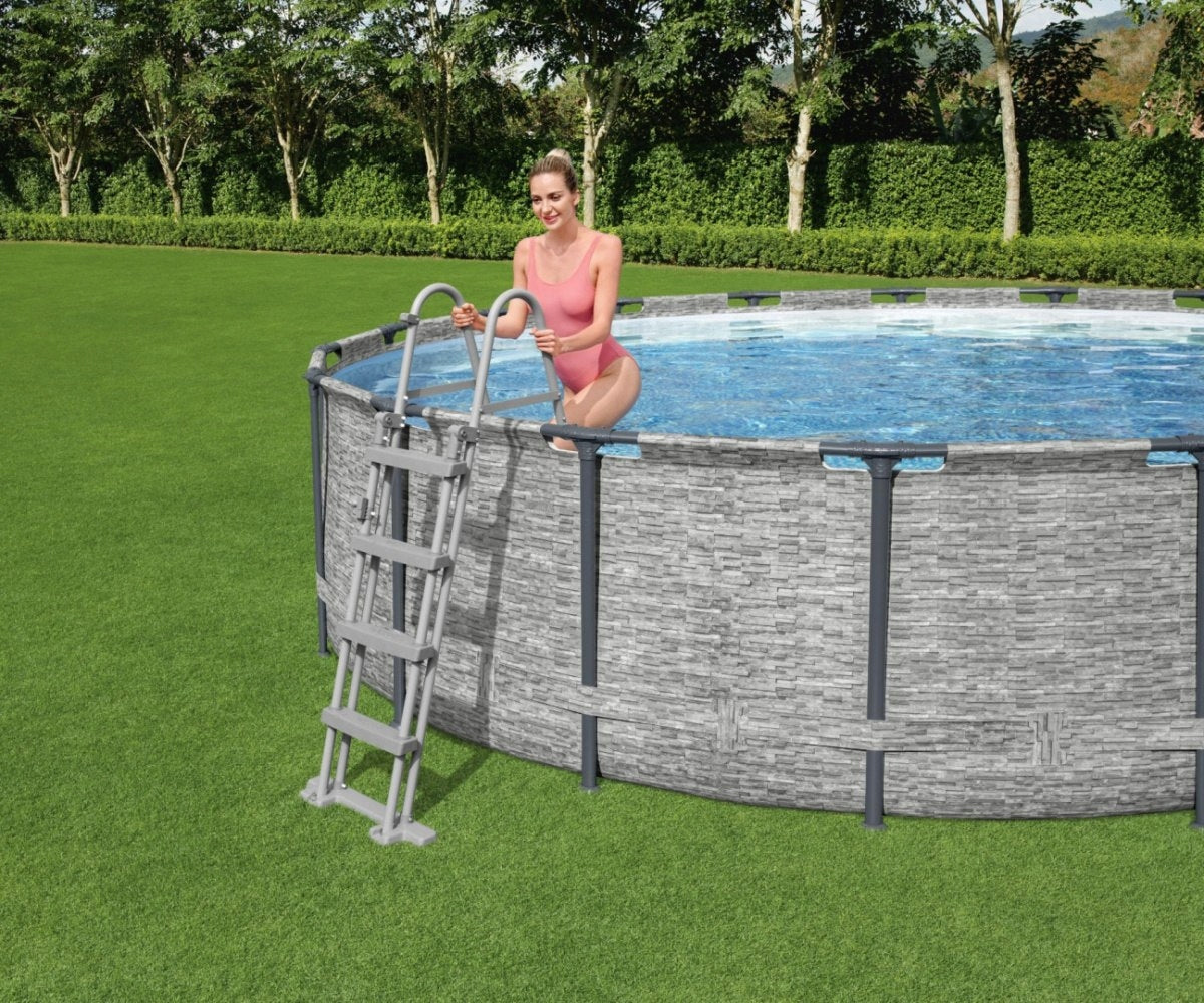 Large Frame Pool BESTWAY 5619E 488x122cm Pump Cover Length 488 cm