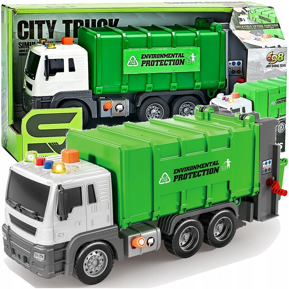 Large Garbage Truck with Baskets City Auto with Light and Sounds