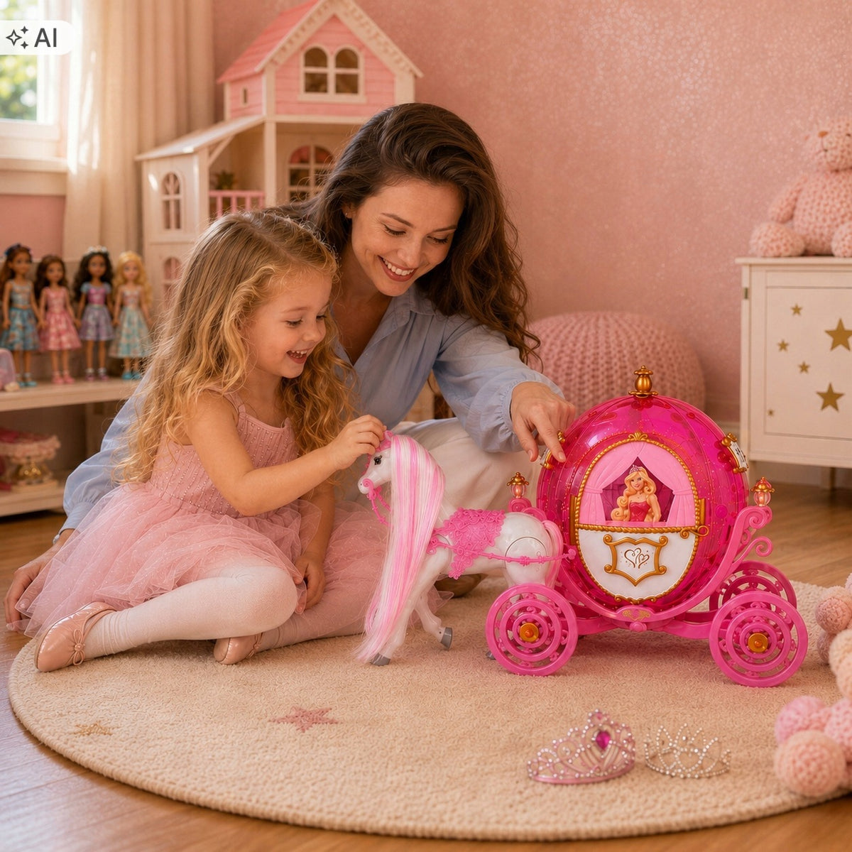 Large Interactive Horse with Carriage Princess toy for girls 3 4 5 Manufacturer code Koń z Karocą