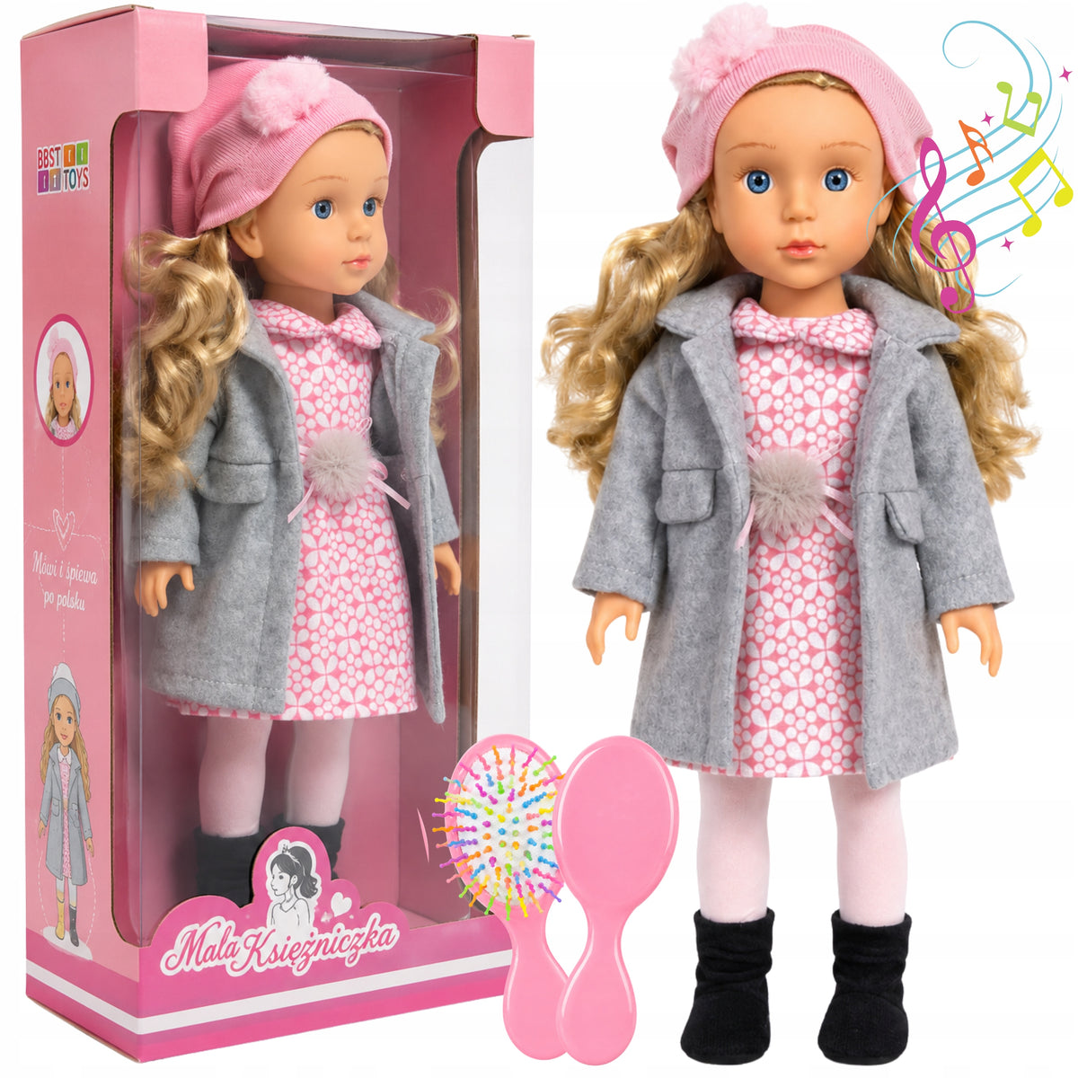 Large Lalka Interactive 40 cm Speaks and Sings in Polish For Girls