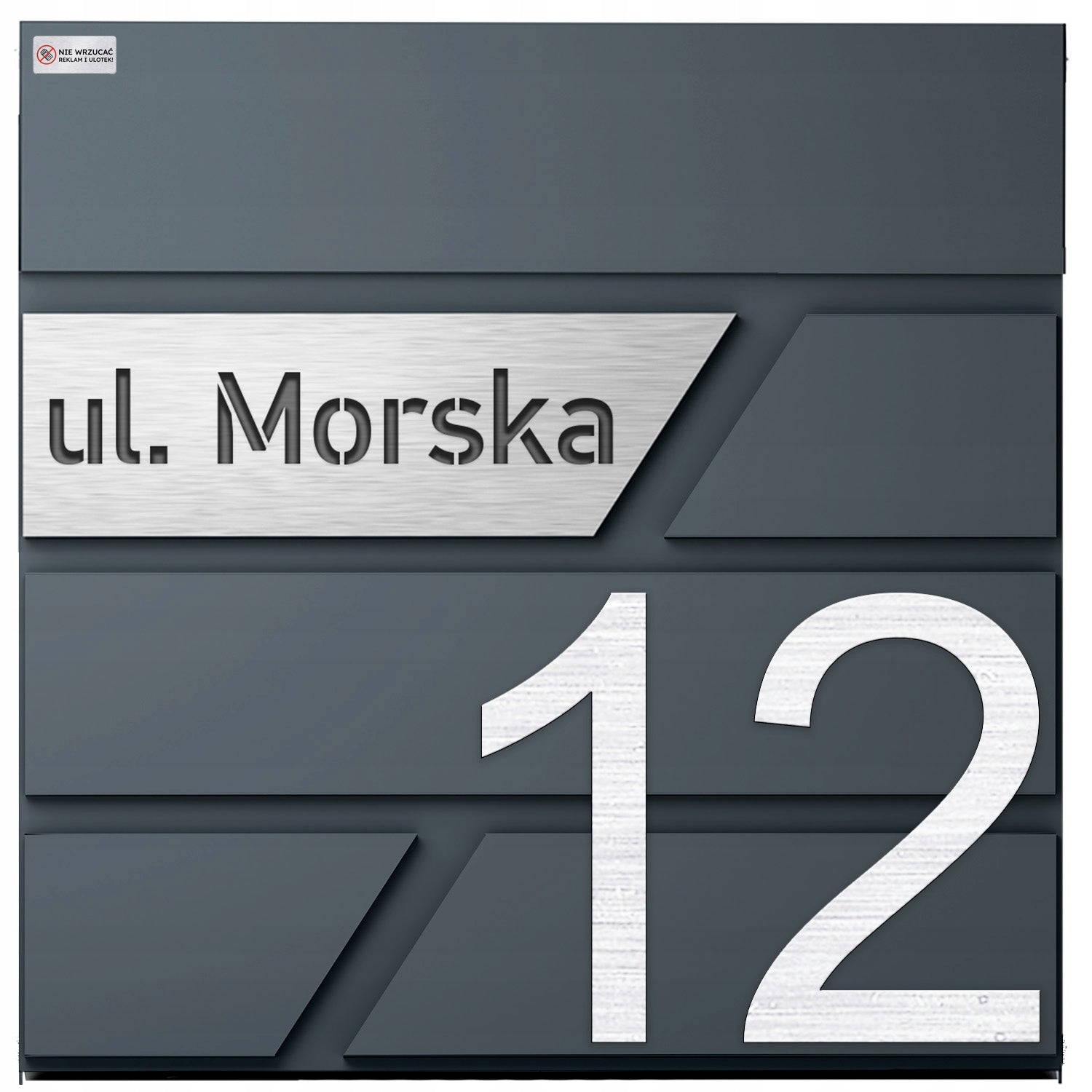 Large Letterbox With House Number Anthracite Carved House Number Manufacturer code Skrzynka Na Listy 5907118966653 Antracyt Dom