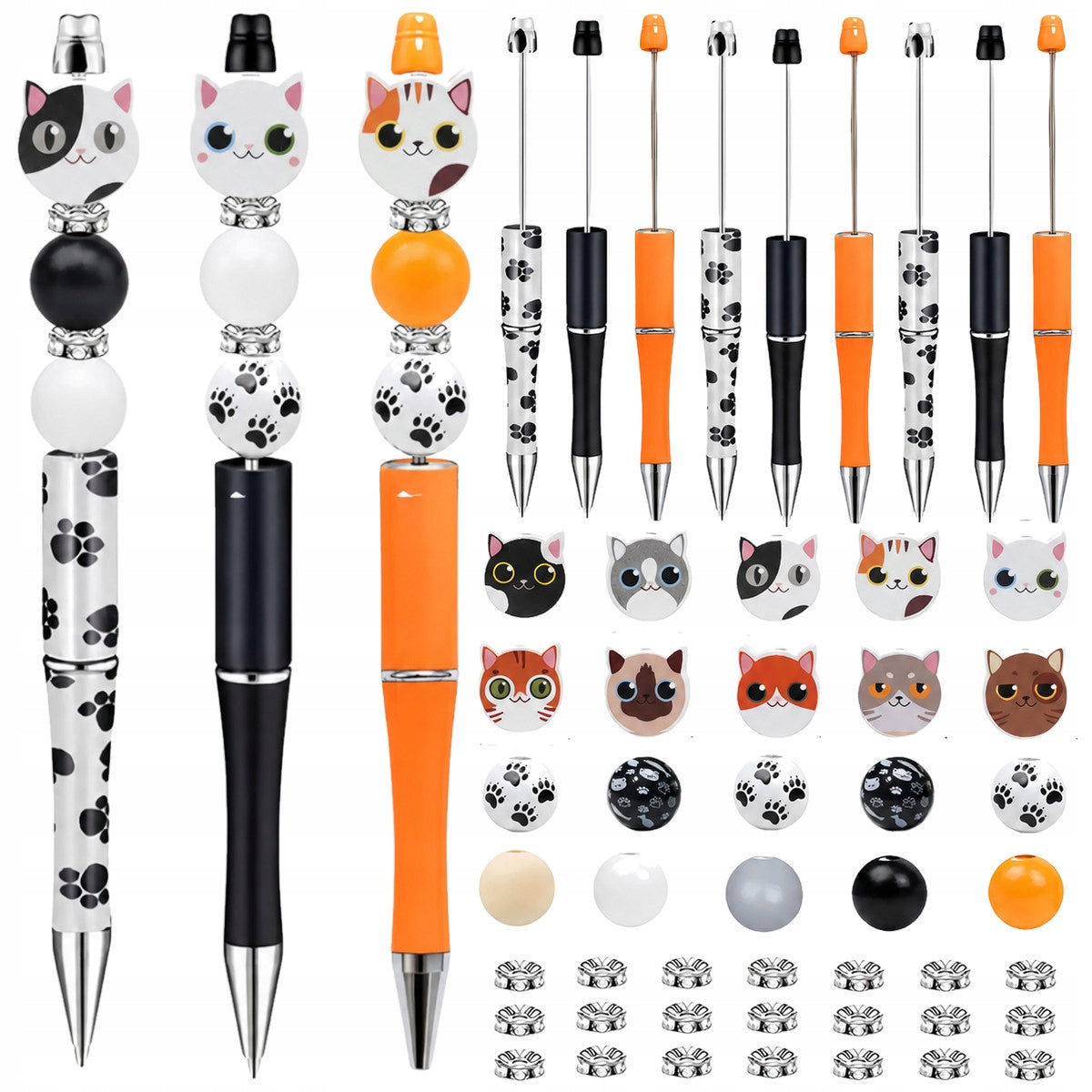 Large Pen Making Kitty Pen Factory Beads 62 el. Brand Allvo