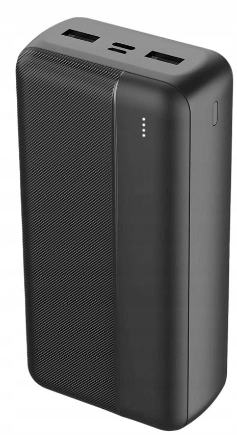 Large PowerBank Capacity 30000mAh ! 2x USB 12W Dual Fast Power Bank Color black