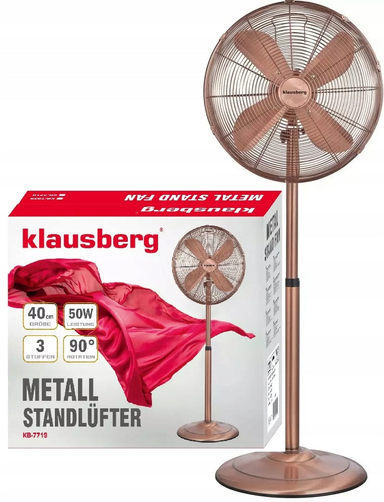 Large STANDING FAN FLOOR FAN QUIET STRONG 40cm 50W STABLE