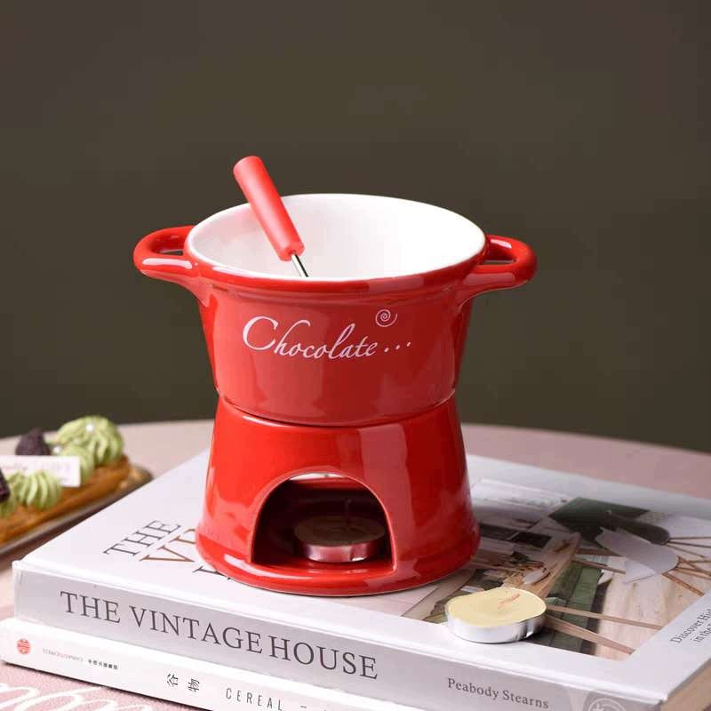 Large Set Fondue Chocolate Cheese Gift for Family for Parties Brand no brand