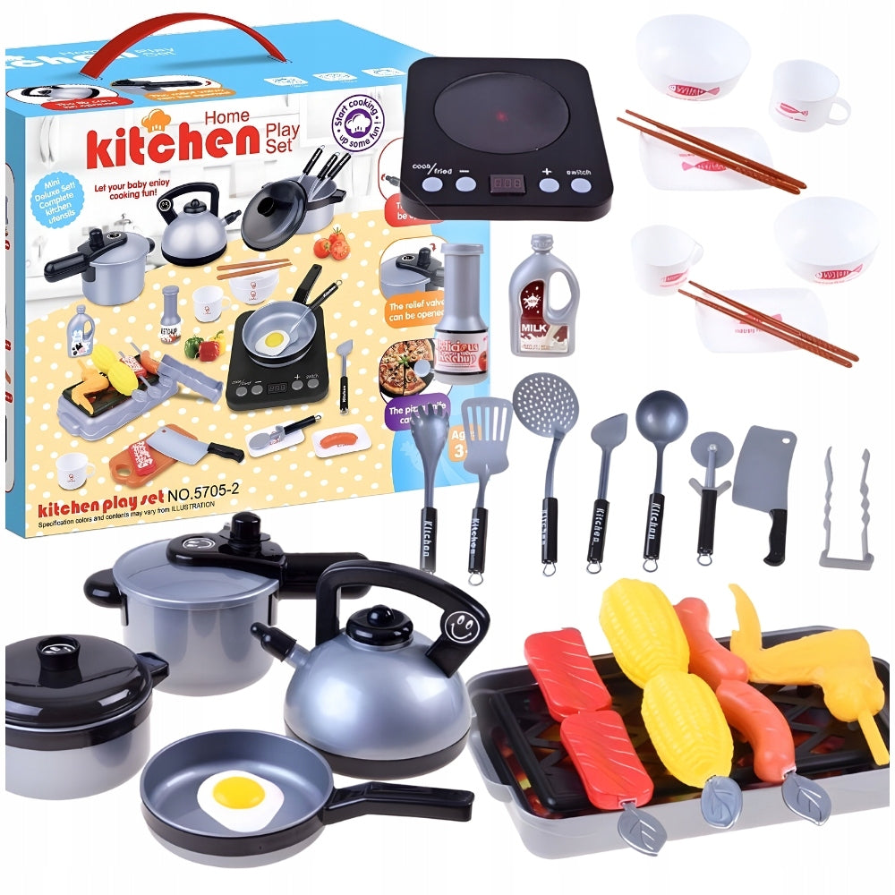 Large Set of Kitchen Furniture Educational Toys Kids Food