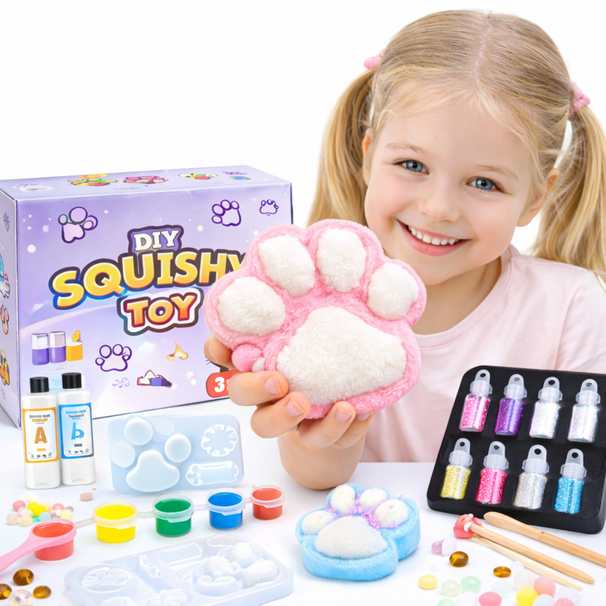 Large Squishy Making Kit DIY Paws Creative Plastic For Kids