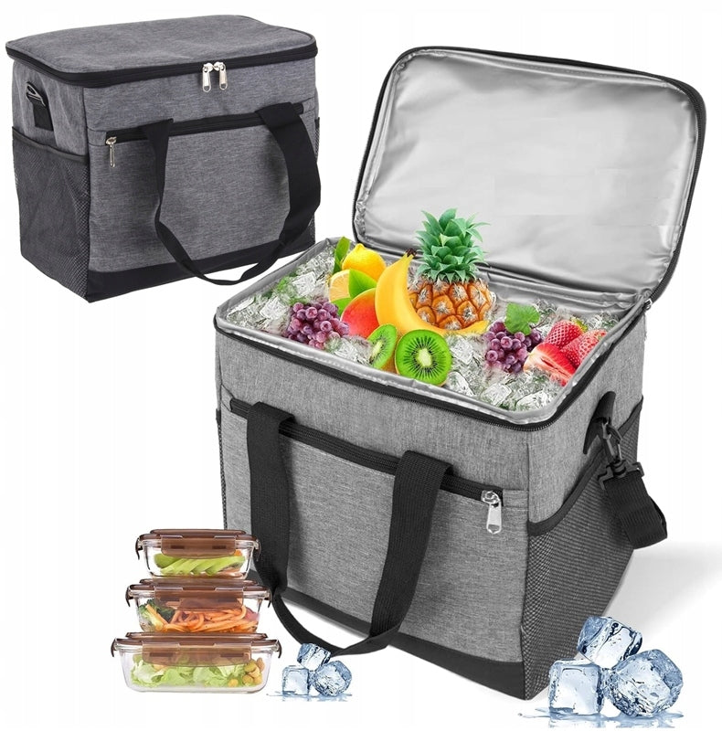 Large Thermal Bag Picnic Beach Refrigerator Folding Tourist Basket Packaging status original