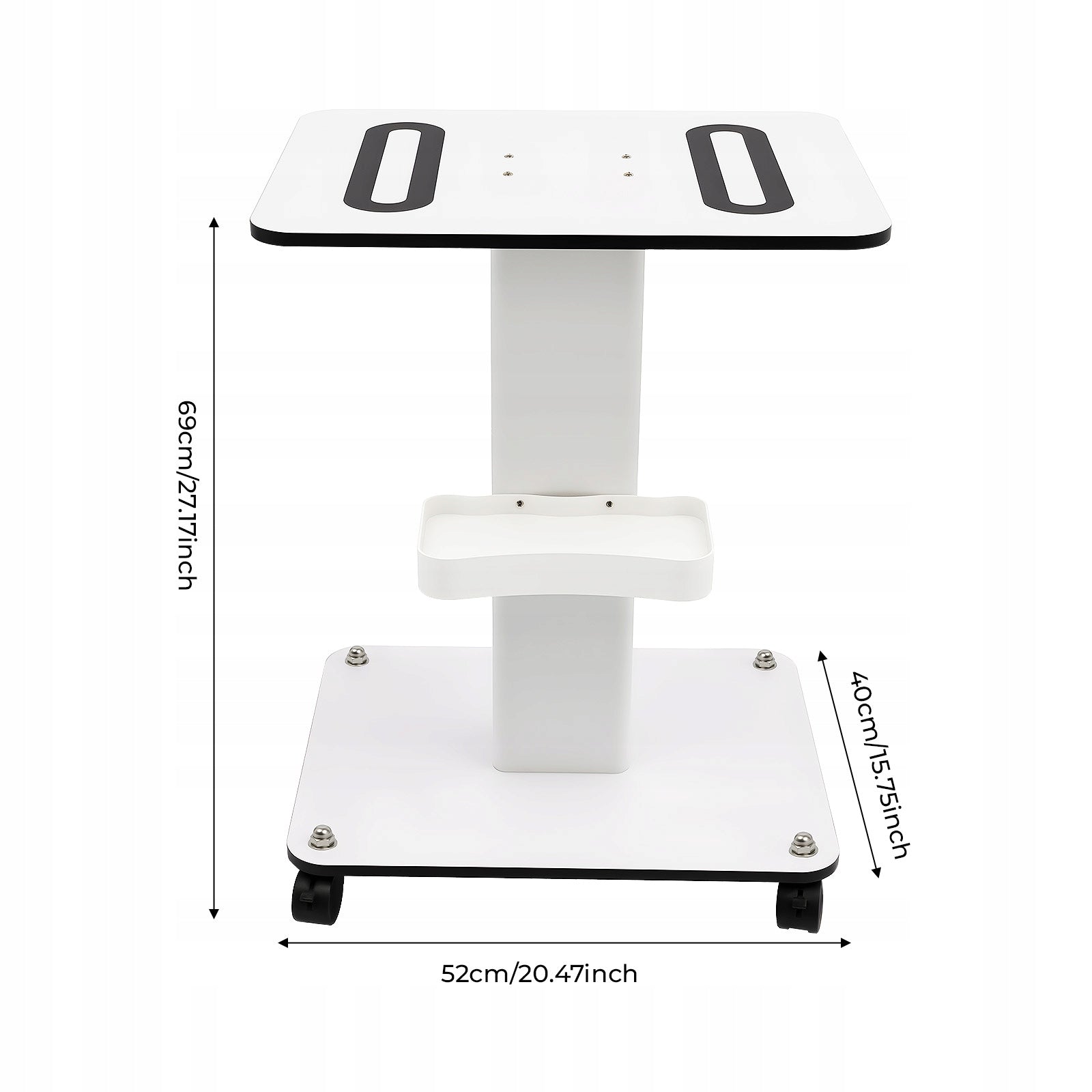 Large-Top Cart for Spectrometers, Beauty Equipment Cart, 52 × 40 × 69 cm Manufacturer code SALON TROLLEY