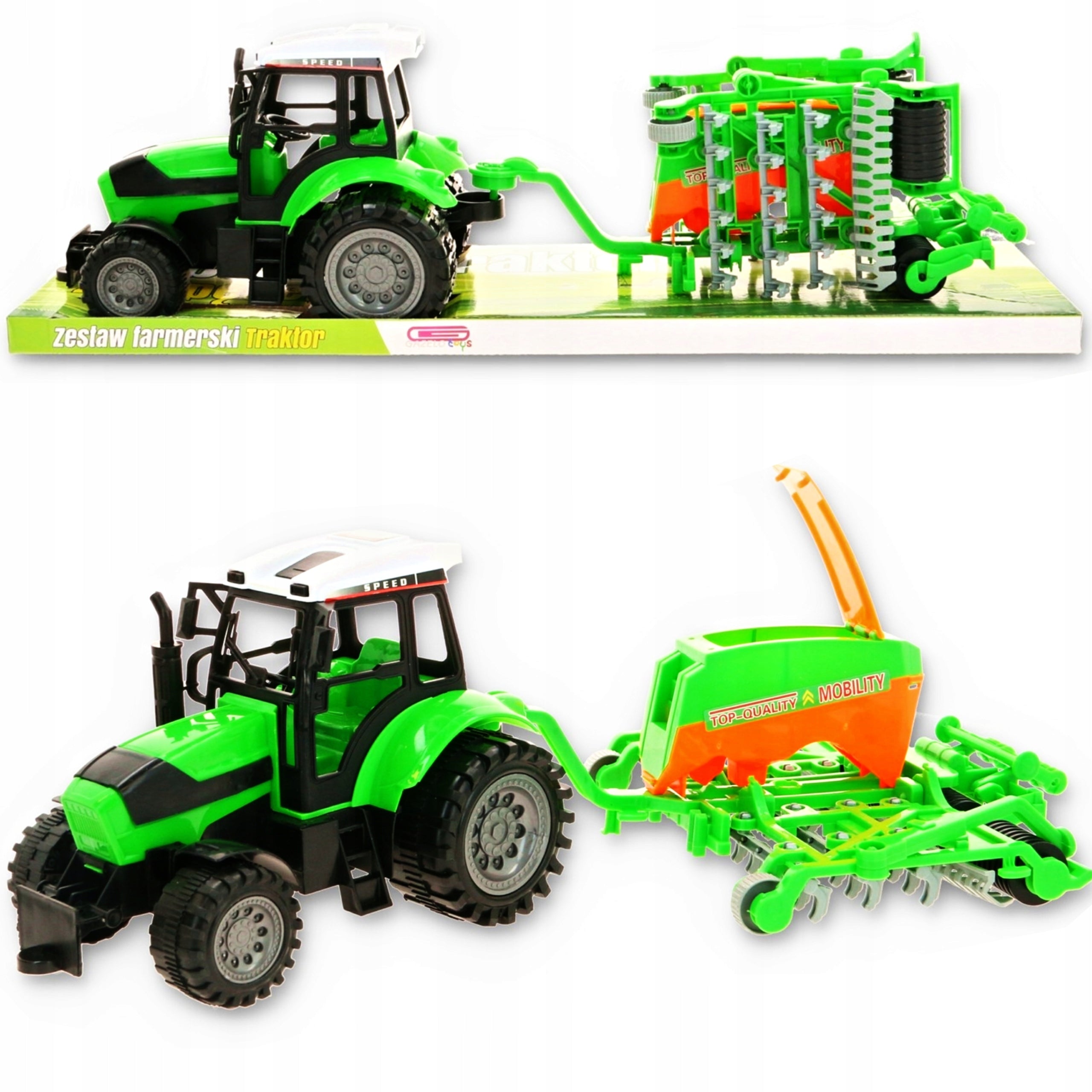 Large Tractor with Seeder + Seed Aggregate Tractor for children Seeder