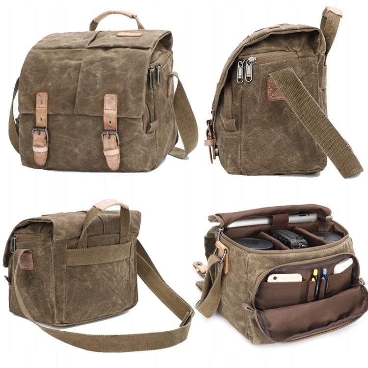 Large Travel Photo Bag Tourist Camera Lens Khaki Brand Puluz