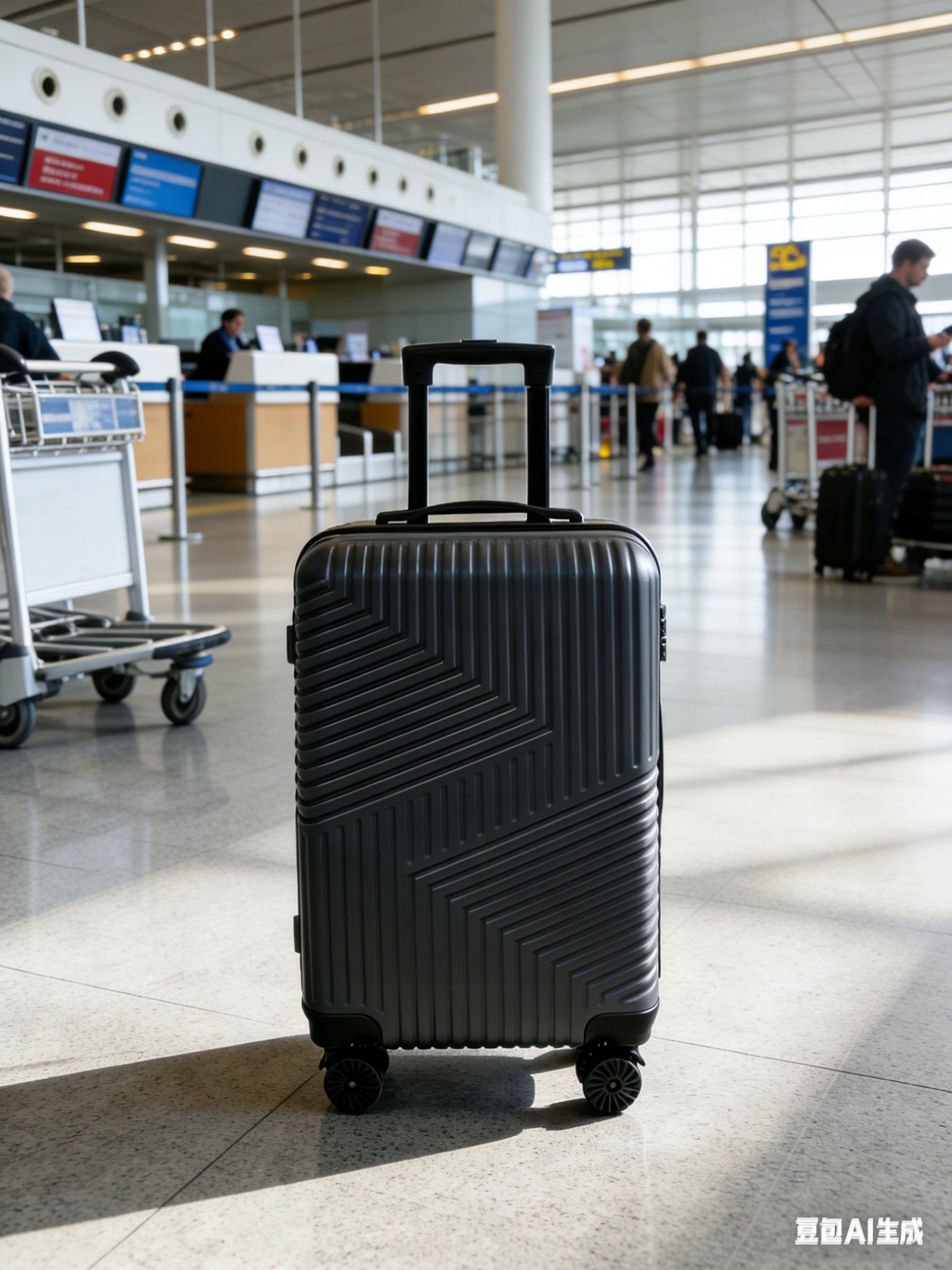 Large Travel Suitcase 28 Inch ABS on Wheels LARGE Aircraft Luggage Grey Manufacturer code a-A806