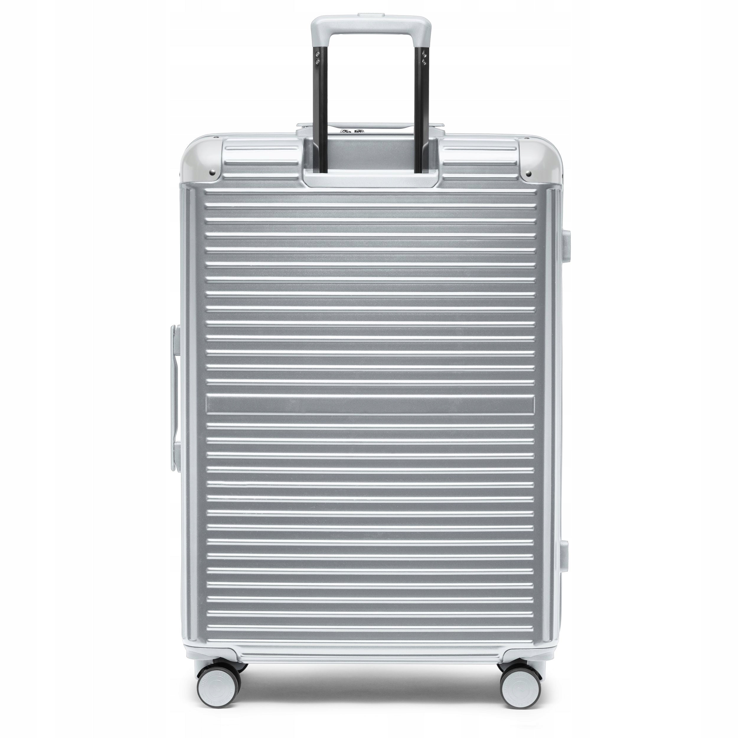 Large Travel Suitcase Hard Aluminum Corners Silver PUCCINI PC034A-4C Manufacturer code PC034A-4C