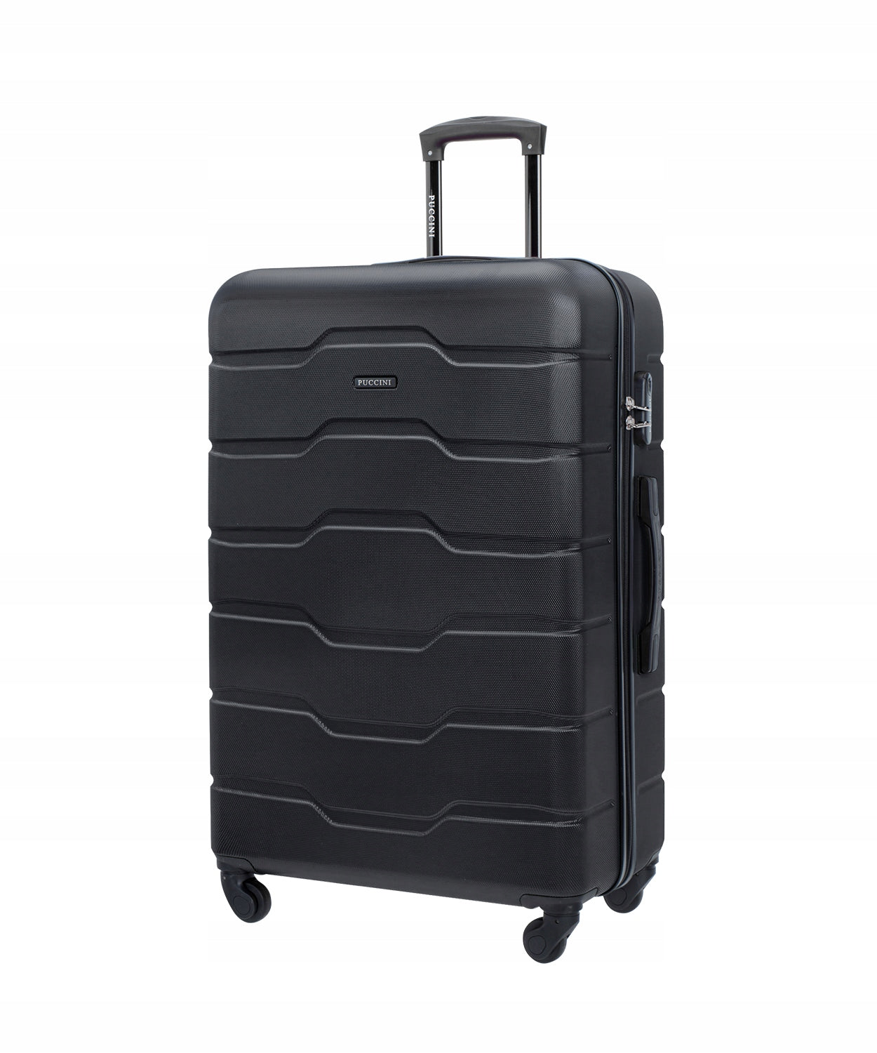 Large Travel Suitcase On Wheels Hard ABS PUCCINI Black ABS024A-1