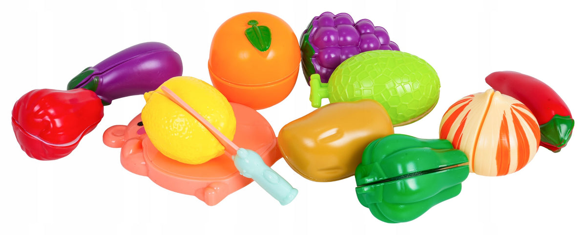 Large Trolley Shop Basket with accessories for children Fruit Vegetables 36el. Manufacturer code ZDZ.K-215