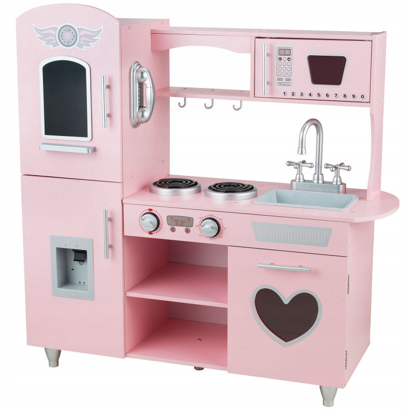 Large Wooden Kids Kitchen TinyTotsKitchen Pink XL Toy