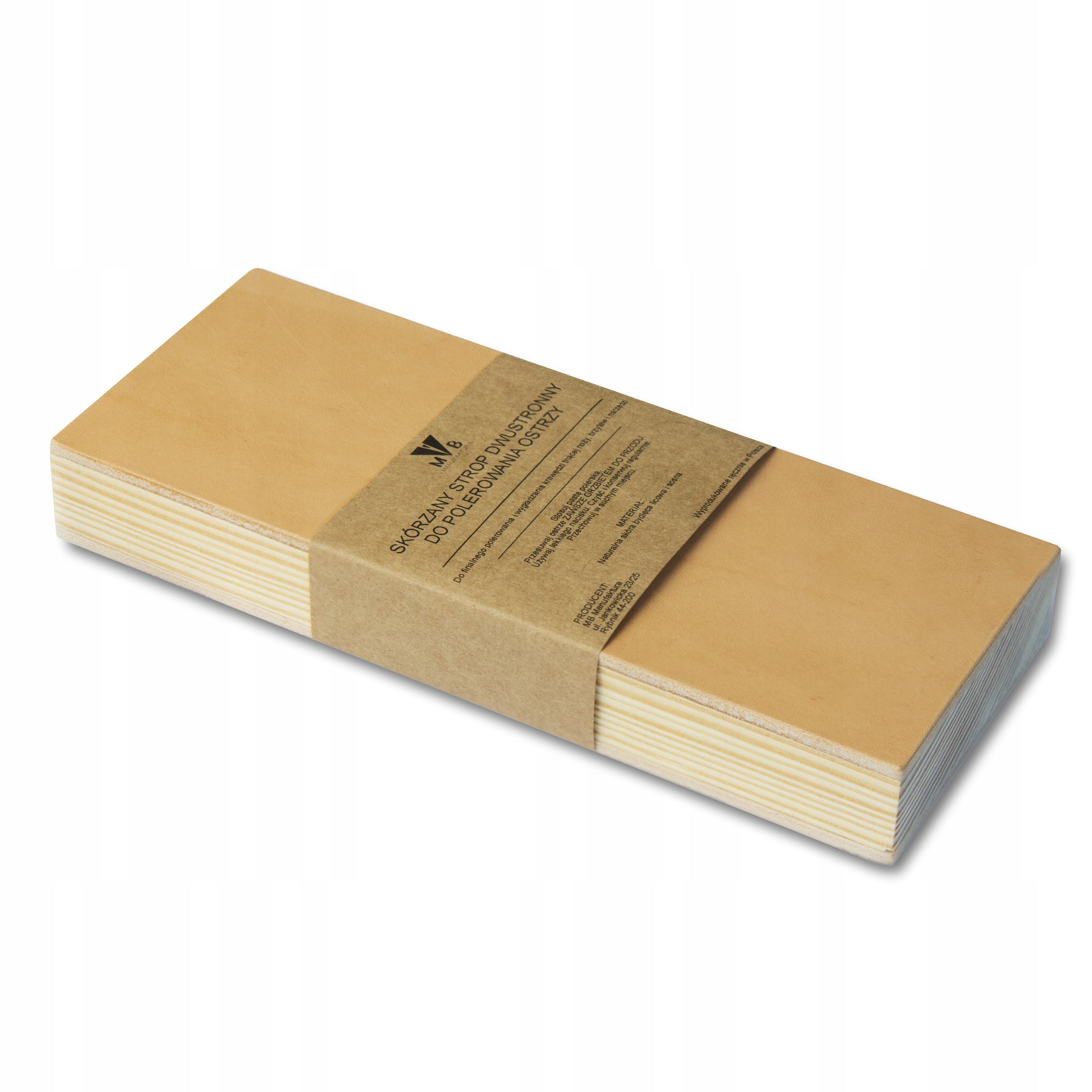 Large double-sided leather ceiling for sharpening/polishing knives and blades 20cm