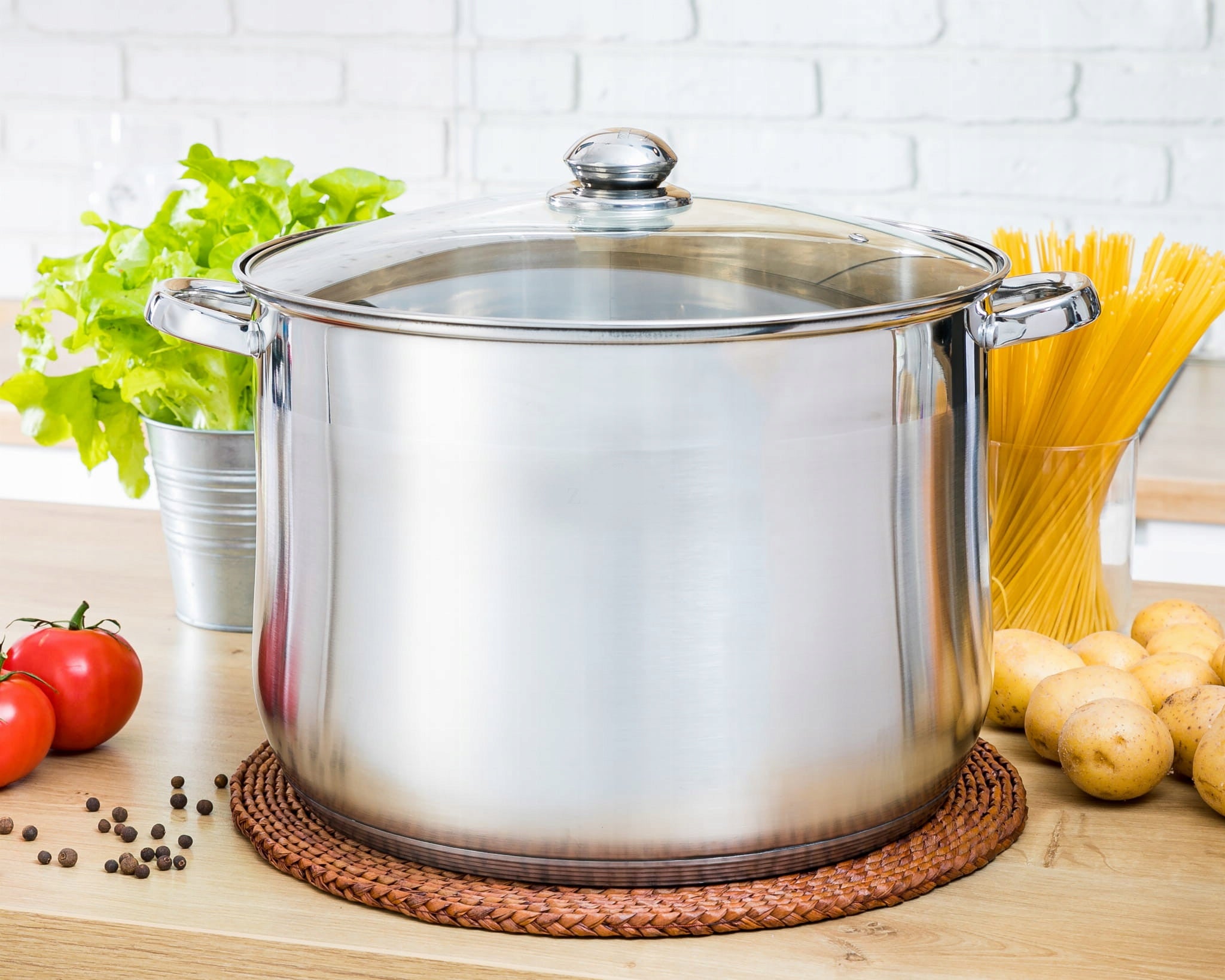 Large gastro pot + lid INDUCTION 30 cm. 12 L Brand Elite