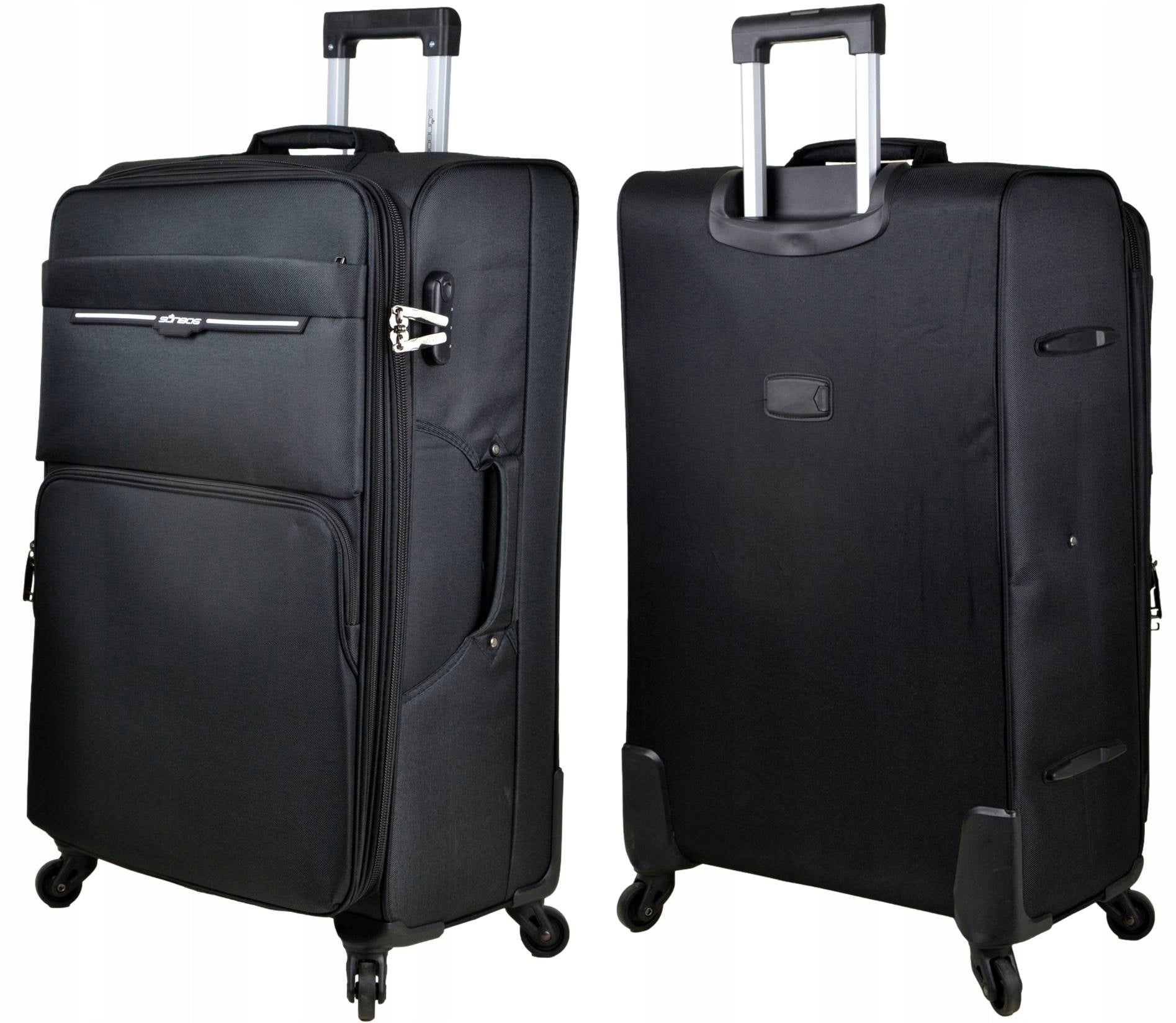 Large material suitcase on wheels Polaris 77 - 100 liters