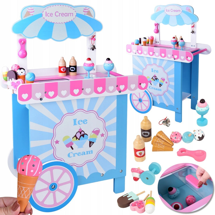 Large pastel booth with 8 ice cream ICE CREAM SHOP for children ZA5945